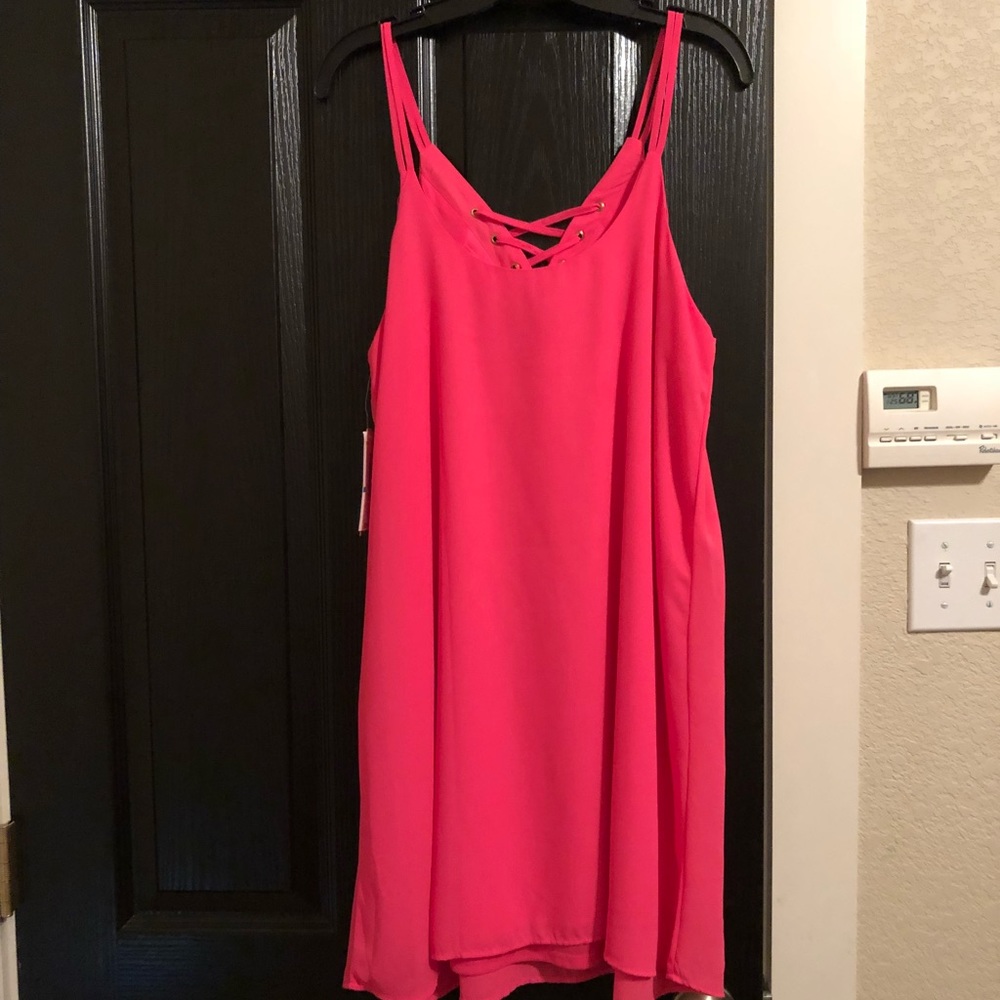 NWT - Gianni Bini “Garden Party” Hot Pink Dress - Picture 4 of 6